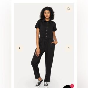 Mono B Black Utility Jumpsuit Medium NWT